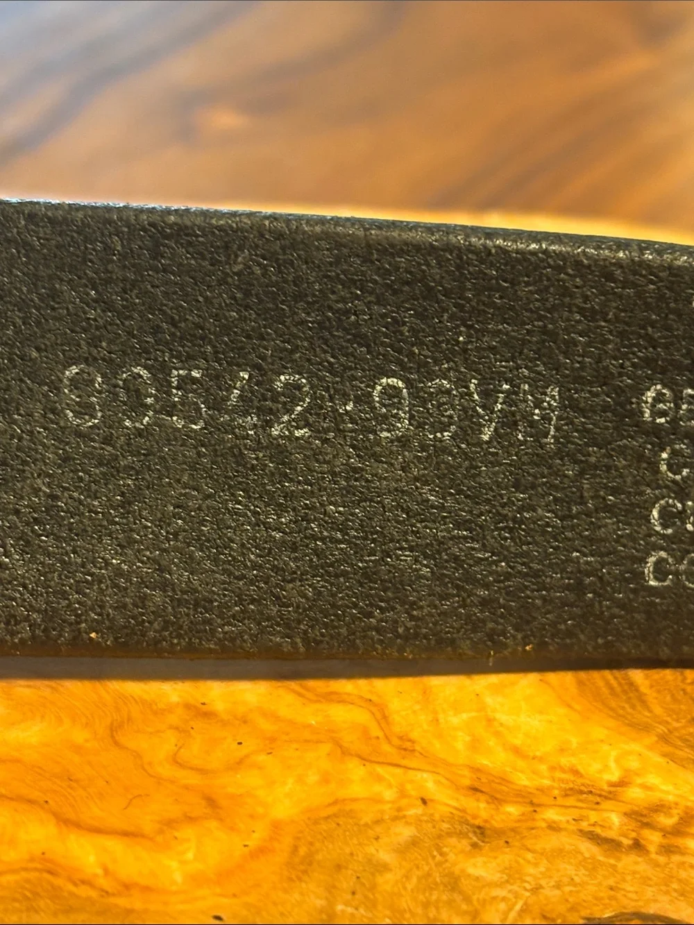 Vintage Harley-Davidson Black Leather Belt with Brushed Silver Buckle - 40